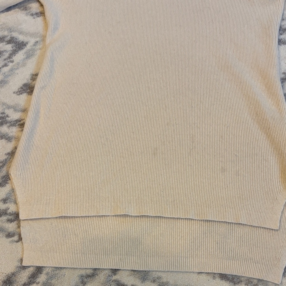 Veronica Beard Cream Cashmere Turtleneck Sweater - Picture 4 of 7